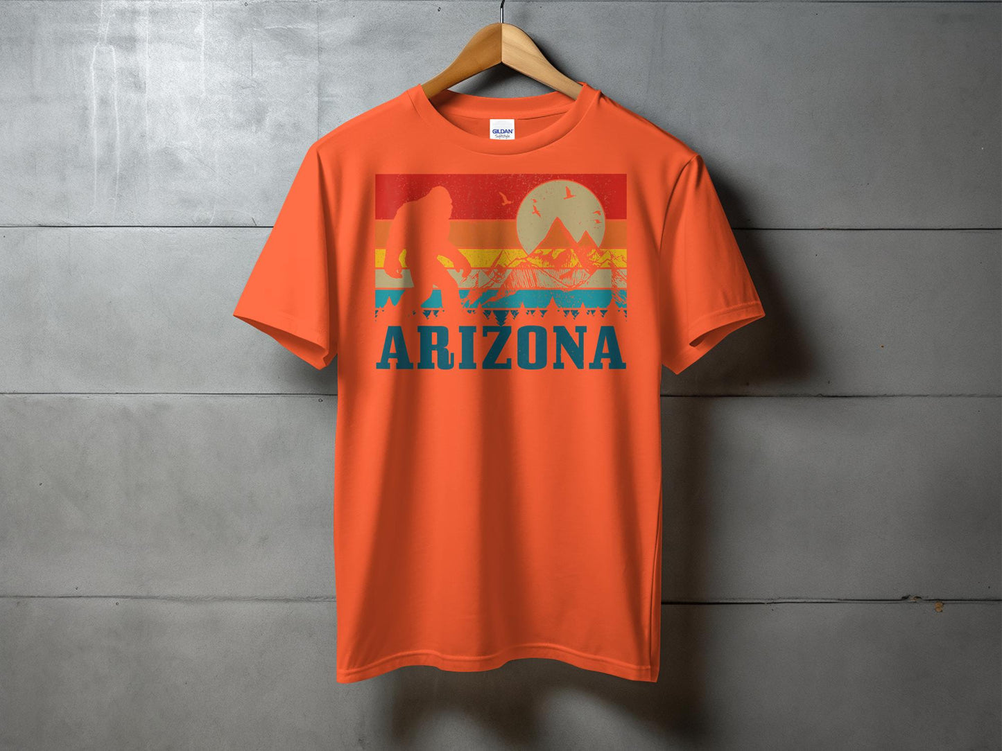 Retro Style Arizona Bigfoot Mountains Adventure T-Shirt