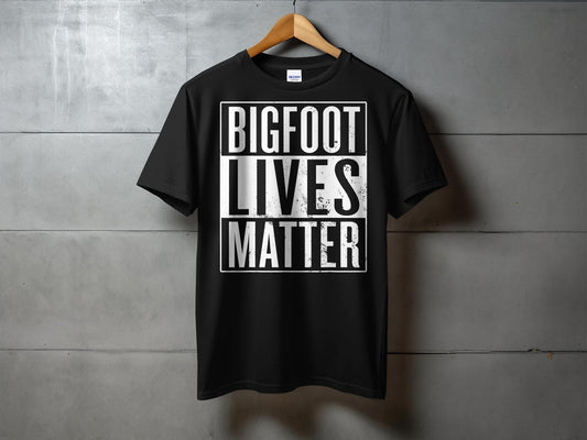 Bigfoot Lives Matter Fun Graphic Slogan T-Shirt