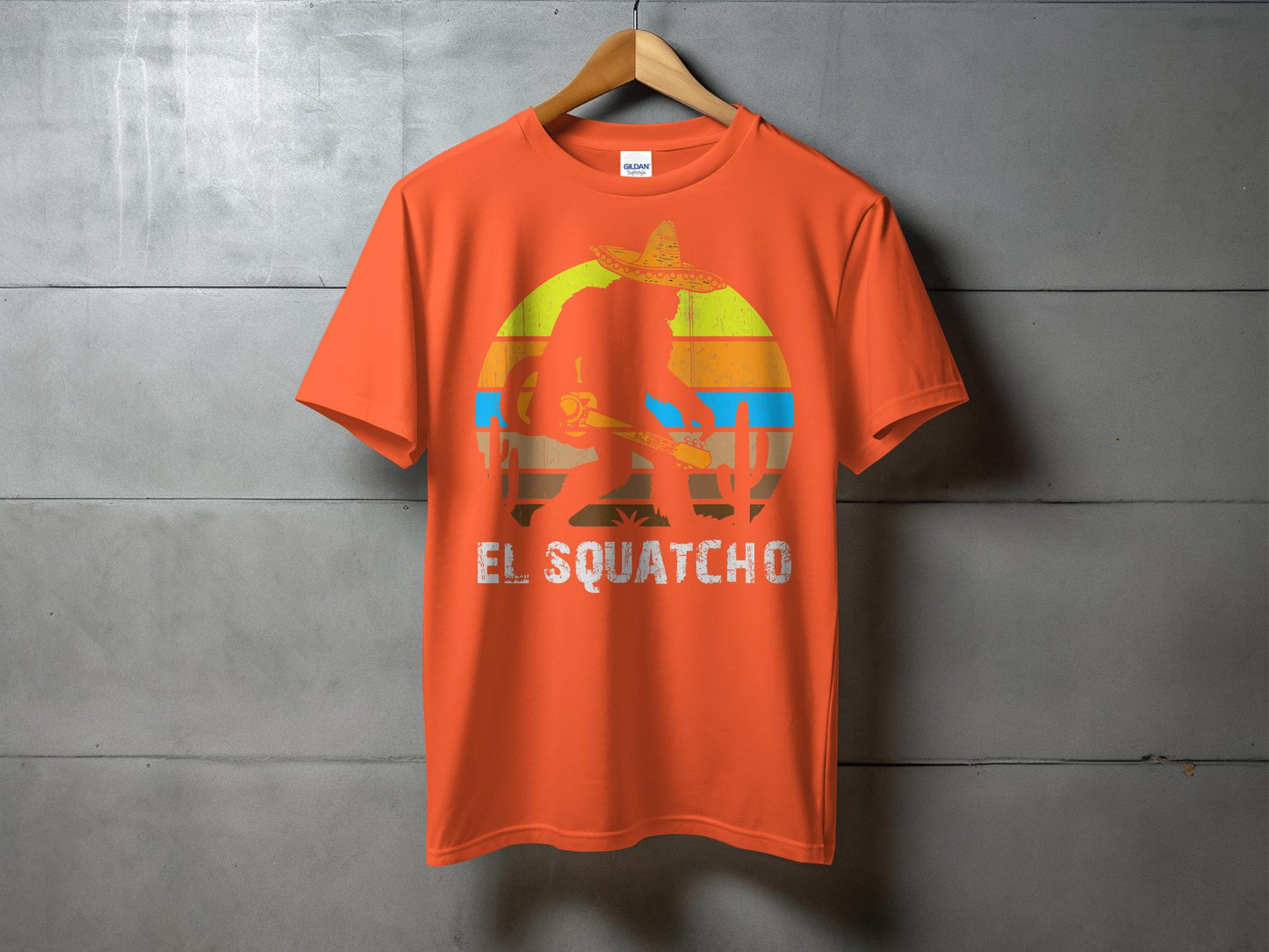 El Squatcho Guitar Sombrero Desert Graphic T-Shirt