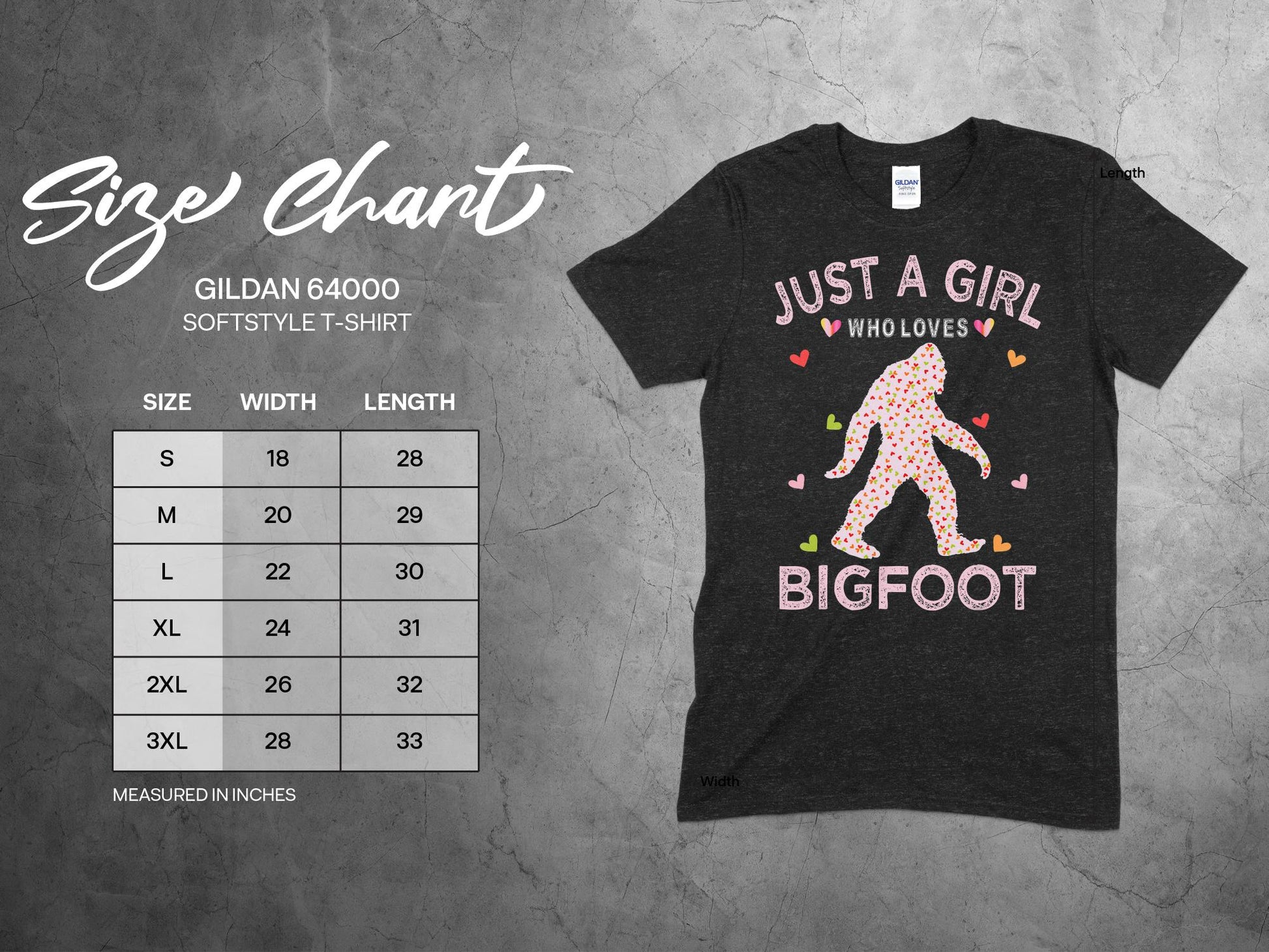 Just a Girl Who Loves Bigfoot Valentine's Day T-Shirt